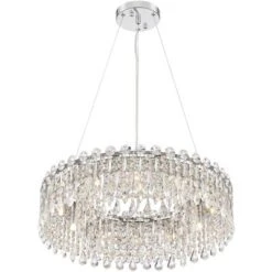 Possini Euro Design Alyssa Chrome Drum Chandelier 23 1/2" Wide Modern Crystal 12-Light LED Fixture For Dining Room Kitchen Island Entryway Bedroom 15 Possini Euro Design Alyssa Chrome Drum Chandelier 23 1/2" Wide Modern Crystal 12-Light LED Fixture For Dining Room Kitchen Island Entryway Bedroom -Adesso Shop GUEST 72d0a421 5e99 4e52 9e71 3dc4bc80e7ac