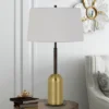 30" Metal Rimini Desk Lamp With Linen Drum Shade Black/Antique Brass - Cal Lighting -Adesso Shop GUEST 74981b1b c605 496f 9f9d f67f12dd3bba