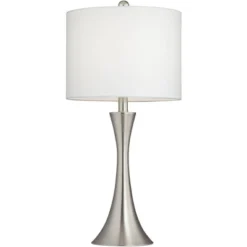 360 Lighting Gerson Modern Table Lamps 24" High Set Of 2 Brushed Nickel With Dimmers LED White Drum Shade For Bedroom Living Room Bedside Nightstand 17 360 Lighting Gerson Modern Table Lamps 24" High Set Of 2 Brushed Nickel With Dimmers LED White Drum Shade For Bedroom Living Room Bedside Nightstand -Adesso Shop GUEST 7516bb50 4e9c 464e a4d8 a069799e7fcc