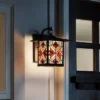 11.75" Stained Glass 1-Light Tiffany Style Bronze Outdoor Lantern Wall Sconce - River Of Goods 1 11.75" Stained Glass 1-Light Tiffany Style Bronze Outdoor Lantern Wall Sconce - River Of Goods -Adesso Shop GUEST 76d41182 4a04 47e7 ab95 f9610145a073