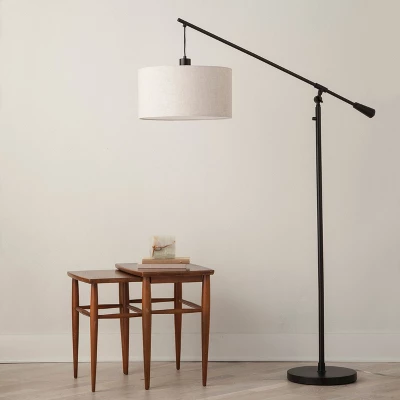 Cantilever Drop Pendant Swing Arm Floor Lamp Brown - Threshold™ 4 Cantilever Drop Pendant Swing Arm Floor Lamp Brown - Threshold™ - Image 2
