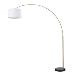 FC Design Modern 81" Tall Standing Adjustable Arched Floor Lamp With Drum Shade And Marble Base -Adesso Shop GUEST 78049dd7 c230 461a 9a74 a22cf876171f