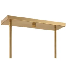 Possini Euro Design Kime Gold Linear Pendant Chandelier 50" Wide Modern 8-Light Fixture For Dining Room House Foyer Kitchen Island Entryway Bedroom -Adesso Shop GUEST 78149ca9 fbb3 4e9a 9e8f 393470bf8512