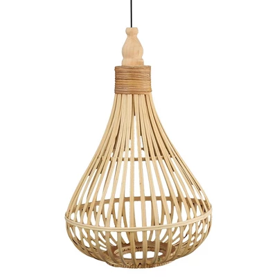 1-Light Armsfield Bell Pendant With Wood Shade Brown - EGLO 3 1-Light Armsfield Bell Pendant With Wood Shade Brown - EGLO