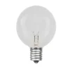 Novelty Lights Clear G40 Globe Hanging Outdoor String Light Replacement Bulbs E12 Candelabra Base 5 Watt