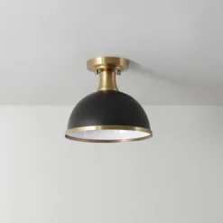 1-Light Beckett Semi-Flush Mount Pendant Brass/Matte Black - Globe Electric 11 1-Light Beckett Semi-Flush Mount Pendant Brass/Matte Black - Globe Electric -Adesso Shop GUEST 79407c50 6c6f 414a 981c 0860b383ac0c