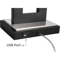 360 Lighting Neil Modern Table Lamp With Clear Riser 26" High Black With USB Charging Port White Rectangular Shade For Bedroom Living Room House Desk -Adesso Shop GUEST 796fdf2b 7c2b 427e a28e ae2c3ad233bd 1