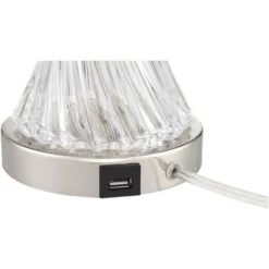 Regency Hill Luca Modern Table Lamps 25 1/2" High Set Of 2 Clear Glass With USB Charging Ports Dimmers White Fabric Drum Shade For Bedroom House Desk 13 Regency Hill Luca Modern Table Lamps 25 1/2" High Set Of 2 Clear Glass With USB Charging Ports Dimmers White Fabric Drum Shade For Bedroom House Desk -Adesso Shop GUEST 798cf970 bda5 457a a52a 1cad493ac225