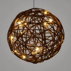 Battery Operated Brown Faux Rattan Sphere Fairy String Lights Warm White With Brown Wire - Wondershop™ -Adesso Shop GUEST 79ca5b75 49eb 4877 b7d8 3a37a139bbf8
