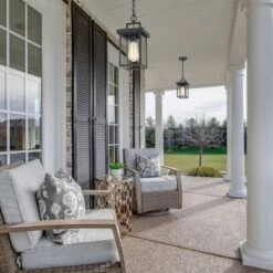 Square Glass/Metal Outdoor Pendant Lamp Black - LNC -Adesso Shop GUEST 7a308c8f dfd6 4b75 9ede 87812d95d284