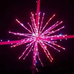 Twinkly Spritzer App-Controlled LED Lights Spritzer With 200 RGB (16 Million Colors) LEDs. 16 Inches Diameter. White Wire