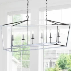 49" LED Metal Pagoda Linear Lantern Pendant - Jonathan Y -Adesso Shop GUEST 7d6da801 899e 420e bb4a 0051e77fd70f