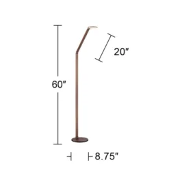 Possini Euro Design Magnum Modern Task Floor Lamp 61" Tall French Bronze Brown Metal LED Adjustable For Living Room Reading Bedroom Office House Home -Adesso Shop GUEST 7e5da65c 8cda 428e 8445 14e1b6f5eaa2