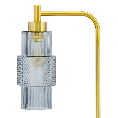 63" Kyra Pillar Shade Floor Lamp Blue/Gold - River Of Goods 9 63" Kyra Pillar Shade Floor Lamp Blue/Gold - River Of Goods - Image 7