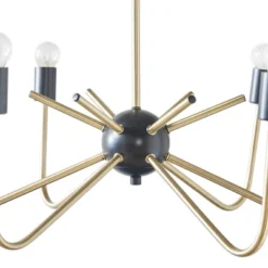 Alexis 6-Light Two-Tone Chandelier Antique Brass/Black - Hampton Hill -Adesso Shop GUEST 7ff779c8 fa0d 4224 b7e4 b1405d2a0431