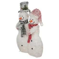 Northlight 39" Lighted Snowy Tinsel Snowman Couple Outdoor Christmas Decoration -Adesso Shop GUEST 80004cff 86ea 43a0 96c7 390eb9543979