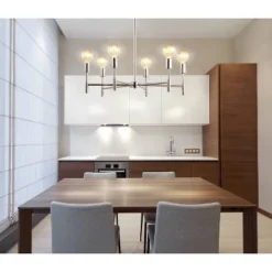 17.75" Adjustable Height Metal Turing Pendant (Includes Energy Efficient Light Bulb) Chrome - JONATHAN Y -Adesso Shop GUEST 8095d9f0 7413 4ba9 8337 13105872452a