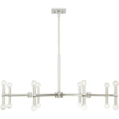 Possini Euro Design Marya Brushed Nickel Chandelier 37 3/4" Wide Modern 16-Light Fixture For Dining Room House Foyer Kitchen Island Entryway Bedroom -Adesso Shop GUEST 83d8604e 47bc 4d42 b632 39f477bdbd94