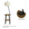 Hastings Home Floor Lamp With Table, Shelves, USB Charging Port And Drum Shade -Adesso Shop GUEST 842358fa f97c 46cd 986b 94cfb2698461