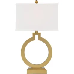 360 Lighting Lauren Modern Table Lamps Set Of 2 With Black Risers 28 1/2" Tall Gold USB Charging Port White Rectangular Shade For Bedroom Living Room -Adesso Shop GUEST 846fcadc 09ef 45d4 8bab 1a2a395453d8