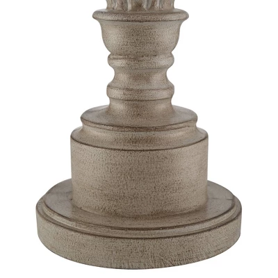 Regency Hill Traditional Buffet Table Lamps 28" Tall Set Of 2 Natural Candlestick Cream Bell Shade For Dining Room 6 Regency Hill Traditional Buffet Table Lamps 28" Tall Set Of 2 Natural Candlestick Cream Bell Shade For Dining Room - Image 4