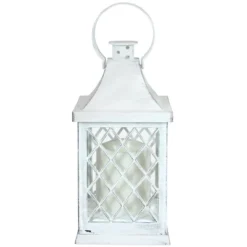 Sunnydaze Decor Sunnydaze 10" Ligonier White Traditional Style Plastic And Glass Battery Operated Indoor LED Candle Lantern 4pk -Adesso Shop GUEST 84ea9c46 3505 423f bae8 06358dad0962