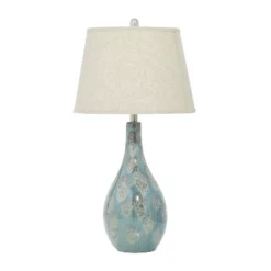 Ceramic Table Lamp With Drum Shade Set Of 2 Turquoise - Olivia & May -Adesso Shop GUEST 87669d4b d3b9 4c58 861e cd3ebedbba57