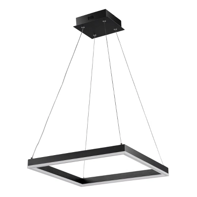 15.75" LED Nero Square Contemporary Metal Pendant Black - JONATHAN Y 4 15.75" LED Nero Square Contemporary Metal Pendant Black - JONATHAN Y - Image 2