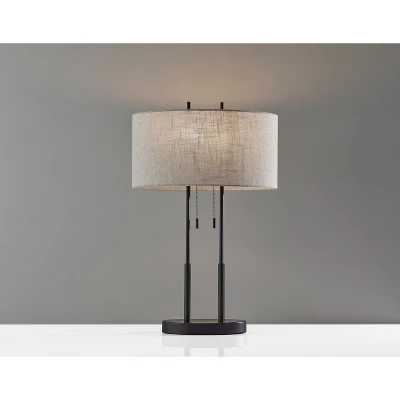 Duet Table Lamp Antique Bronze - Adesso 4 Duet Table Lamp Antique Bronze - Adesso - Image 2