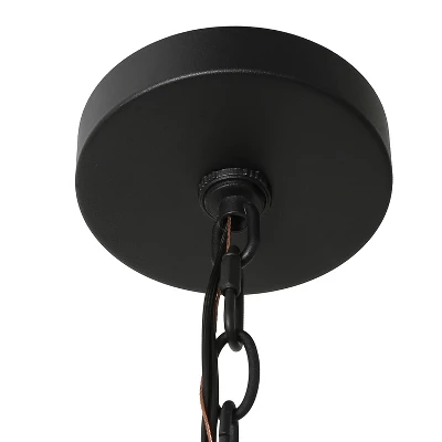 9" Metal/Seeded Glass Modern Outdoor Pendant Light Black - LNC 8 9" Metal/Seeded Glass Modern Outdoor Pendant Light Black - LNC - Image 6