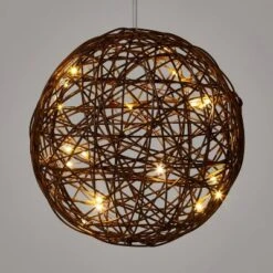 Battery Operated Brown Faux Rattan Sphere Fairy String Lights Warm White With Brown Wire - Wondershop™ -Adesso Shop GUEST 8cbe3eab 45a5 453d 8bb4 2d3f7d4496a8