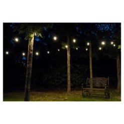9ct Classic Café Outdoor String Lights Integrated LED Bulb - Black Wire - Enbrighten -Adesso Shop GUEST 8db3cb9d c562 49d4 b56b e2c4a2e5887a