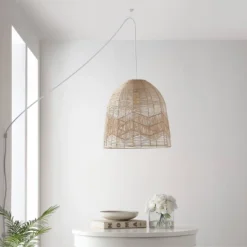 17.5" 1-Light Sofia Farmhouse Coastal Rattan LED Pendant Brown - JONATHAN Y -Adesso Shop GUEST 8e4cab69 58a3 4642 be5e ea4c1612fde7