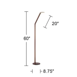 Possini Euro Design Magnum Modern Task Floor Lamp 61" Tall French Bronze Brown Metal LED Adjustable For Living Room Reading Bedroom Office House Home -Adesso Shop GUEST 8f9282ea ef7d 4ebc 9c78 ebead13ea845