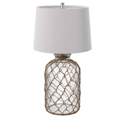 30" 3-way Seeded Netted Rope Glass Table Lamp - StyleCraft 5 30" 3-way Seeded Netted Rope Glass Table Lamp - StyleCraft - Image 3