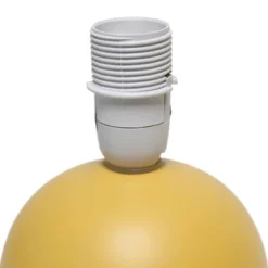 8.66" Petite Ceramic Orb Base Bedside Table Desk Lamp With Matching Tapered Drum Fabric Shade Yellow - Creekwood Home -Adesso Shop GUEST 9126fb97 e535 4cdc 92bd 785e9e21af53