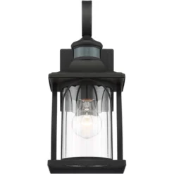 John Timberland Adaes Mission Outdoor Wall Light Fixture Textured Black Motion Sensor 14 1/4" Clear Glass For Post Exterior Barn Deck House Porch Yard -Adesso Shop GUEST 918efd56 a005 4bf3 a9de 73576d2fd384