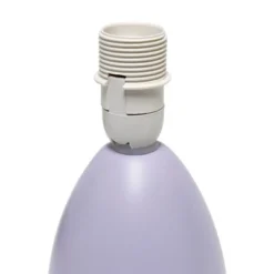 9.45" 2pk Petite Ceramic Oblong Bedside Table Desk Lamps With Matching Tapered Drum Shade Purple - Creekwood Home -Adesso Shop GUEST 927b603f 3184 4a7a 9dd9 3f900e5b4224