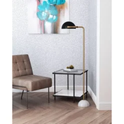 MidCentury Floor Lamp Black 60" - ZM Home -Adesso Shop GUEST 932ae208 3136 41c0 958d cb12f4e76d2b