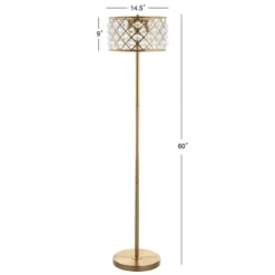 60" Crystal/Metal Elizabeth Floor Lamp (Includes LED Light Bulb) - JONATHAN Y -Adesso Shop GUEST 93dce6d6 bb31 4274 b5d0 86584a1d1de4