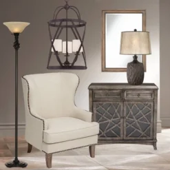 Franklin Iron Works Kelly Rustic Farmhouse Table Lamp 25 1/2" High Brown Mica Drum Shade For Bedroom Living Room Bedside Nightstand Office Kids Family 9 Franklin Iron Works Kelly Rustic Farmhouse Table Lamp 25 1/2" High Brown Mica Drum Shade For Bedroom Living Room Bedside Nightstand Office Kids Family -Adesso Shop GUEST 9412ecec 371b 4e1e 8b80 6aad238a65a3