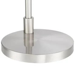 Possini Euro Design Vogue Modern Floor Lamp With Tray Table 60" Tall Brushed Nickel USB Charging Port Organza Outer White Inner Shade For Living Room -Adesso Shop GUEST 9553eb9b 0d48 4109 9dfe 8f0aab373f0b