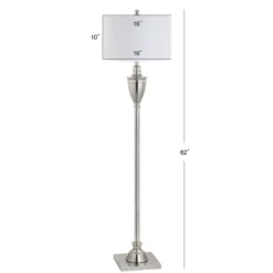 62" Metal Othello Floor Lamp (Includes LED Light Bulb) Silver - JONATHAN Y 7 62" Metal Othello Floor Lamp (Includes LED Light Bulb) Silver - JONATHAN Y -Adesso Shop GUEST 95bec913 c72b 4290 beb9 43358e2ff900