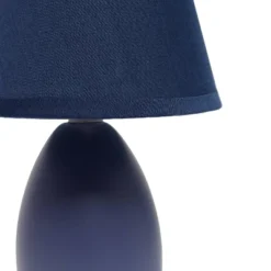 9.45" 2pk Petite Ceramic Oblong Bedside Table Desk Lamps With Matching Tapered Drum Shade Blue - Creekwood Home -Adesso Shop GUEST 972ea1c1 5821 4c72 9505 08cf94321427
