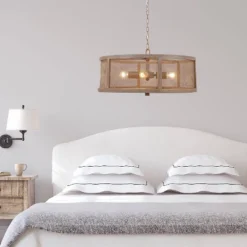 18" Metal Dixsie Caged Farmhouse Chandelier Woodgrain - River Of Goods 16 18" Metal Dixsie Caged Farmhouse Chandelier Woodgrain - River Of Goods -Adesso Shop GUEST 9768f4c8 9cb2 4270 ad14 d5210f8d9587