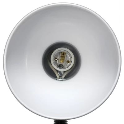 14.25" Traditional Fundamental Metal Desk Task Lamp And Bowl Shaped Shade With Flexi Gooseneck Black - Creekwood Home 10 14.25" Traditional Fundamental Metal Desk Task Lamp And Bowl Shaped Shade With Flexi Gooseneck Black - Creekwood Home - Image 8