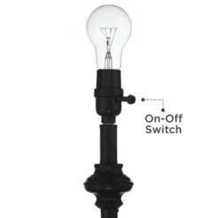 360 Lighting Carter Rustic Farmhouse 3 Piece Table Floor Lamp Set Black Metal Cream Fabric Tapered Drum Shade For Living Room Bedroom Office House -Adesso Shop GUEST 97c7dfe8 c6e7 4a8b 9bf1 e942410e65f7