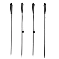 BIRDROCK HOME 4pk Mallorca Torches - Black -Adesso Shop GUEST 989b7e73 e57e 4cb6 b31f 03b76fdd7985