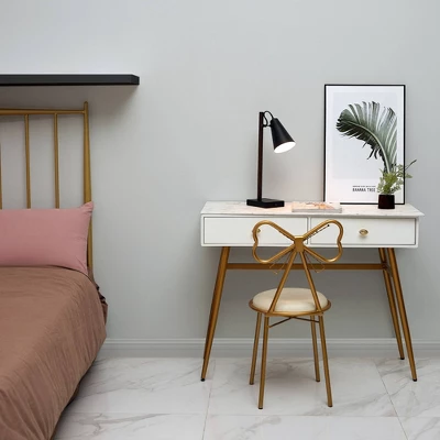 18" Nash Table Lamp With Faux Wood Arm Matte Black - Globe Electric 4 18" Nash Table Lamp With Faux Wood Arm Matte Black - Globe Electric - Image 2