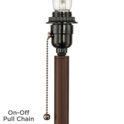 360 Lighting Caper Modern Floor Lamps With Tray Table 60 1/2" Tall Set Of 2 Bronze USB And Outlet Off White Fabric Drum Shade For Living Room Bedroom 7 360 Lighting Caper Modern Floor Lamps With Tray Table 60 1/2" Tall Set Of 2 Bronze USB And Outlet Off White Fabric Drum Shade For Living Room Bedroom - Image 5